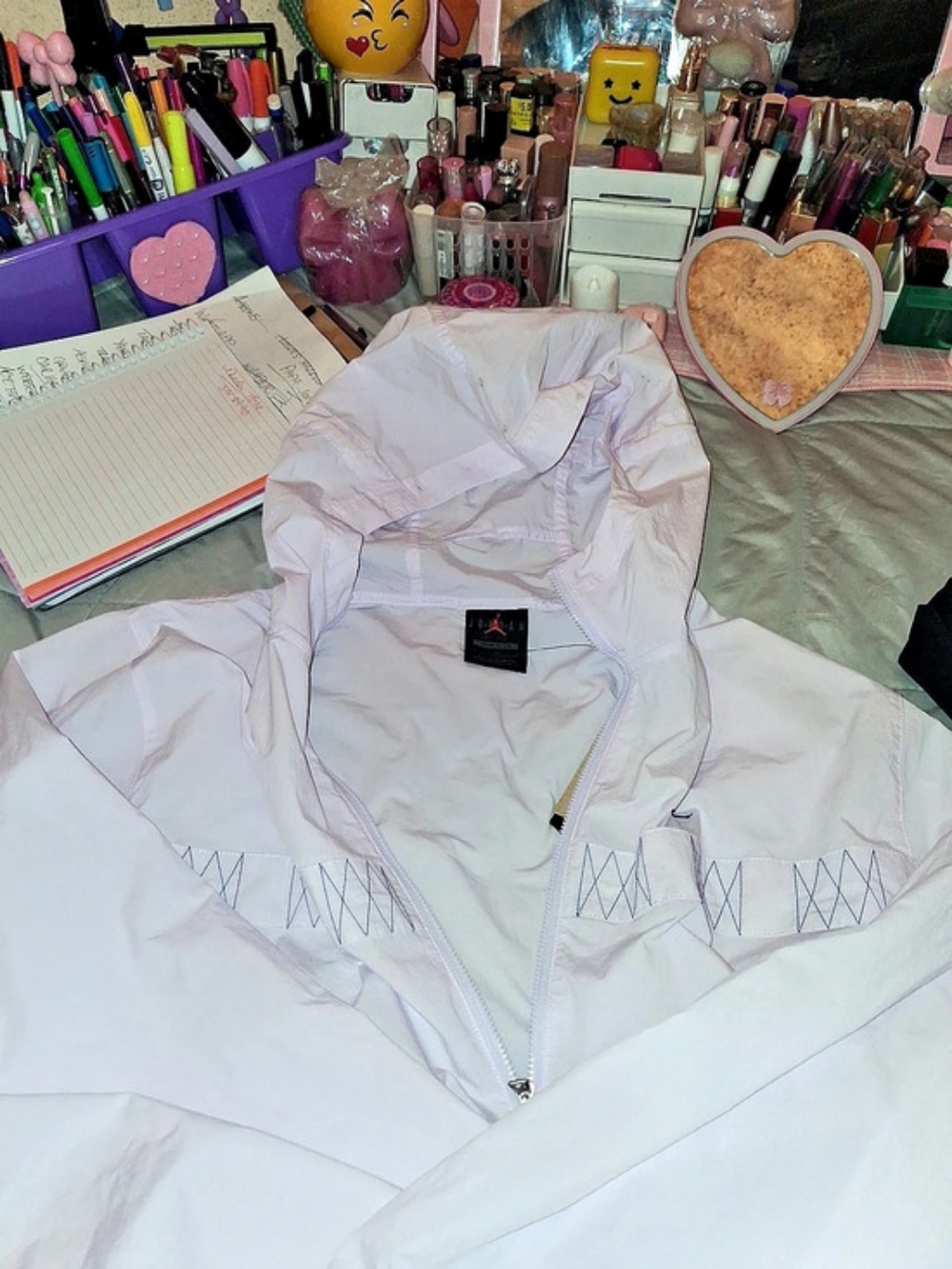Jordan Sport Women's Lightweight Jacket White Medium